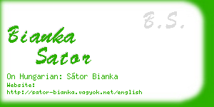 bianka sator business card