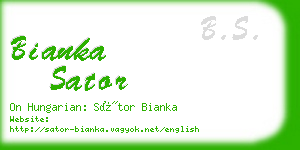 bianka sator business card